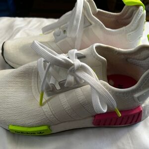 ADIDAS Boost Women's  NMD_R1 White Slime and Pink Size 6